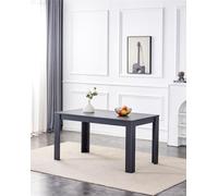 Dining Table Dark Grey Wood Kitchen Place for 6 Seats, Dining Table Only (Dark Grey H75 x L140 x W80 CM) KOSY KOALA Grey 140cm x 80cm