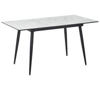 Dining Table EFTALIA White Marble 120/150 cm 80 cm