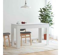vidaXL Dining Table White Engineered Wood Home Dining Room Kitchen Furniture