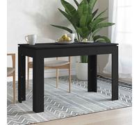 vidaXL Dining Table Black 120x60x76 cm Engineered Wood UK