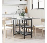 Dining Table Extendable 122x80cm Grey Sonoma Engineered Wood Rectangular 2-Shelf