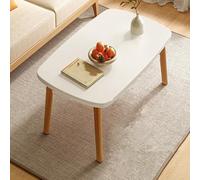 Dining Table Foldable Round, White Low Floor Coffee Table - Lightweight Solid Wood Furniture for Sitting On the Floor - Floor Sitting Picnic Table