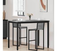 Dining Table Grey Sonoma 140x80x105cm Engineered Wood Surface Metal FrameSturdy