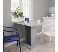 Dining Table Grey Sonoma 80x80x75 cm Engineered Wood Square Base Sturdy for Home
