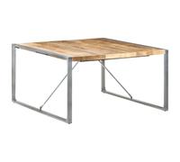 vidaXL Dining Table 140x140x75 cm Rough Mango Wood UK NEW