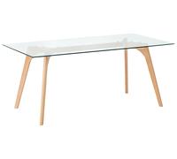 Dining Table HUDSON Transparent 180 cm 90 cm Tempered Glass