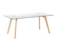 Dining Table HUDSON Transparent 180 cm 90 cm Tempered Glass