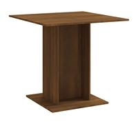 Vidaxl Dining Table Brown Oak 80X80X75 Cm Engineered Wood