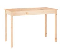 Dining Table White 110x55x75 cm Solid Wood Pine