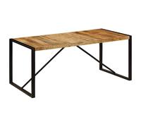 Dining Table Kitchen Table Dining Room Table Solid Rough Mango Wood vidaXL