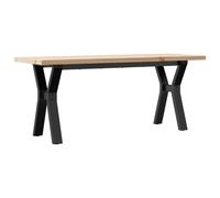 Dining Table Kitchen Table Dinner Table Solid Wood Pine and Cast Iron vidaXL