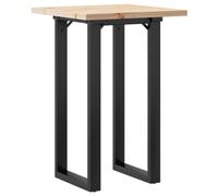 Dining Table Kitchen Table Dinner Table Solid Wood Pine and Cast Iron vidaXL