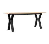 Dining Table Kitchen Table Dinner Table Solid Wood Pine and Cast Iron vidaXL