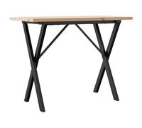 Dining Table Kitchen Table Dinner Table Solid Wood Pine and Cast Iron vidaXL