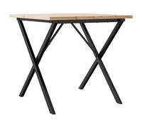 Dining Table Kitchen Table Dinner Table Solid Wood Pine and Cast Iron vidaXL