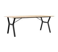 Dining Table Kitchen Table Dinner Table Solid Wood Pine and Cast Iron vidaXL