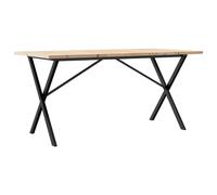 Dining Table Kitchen Table Dinner Table Solid Wood Pine and Cast Iron vidaXL