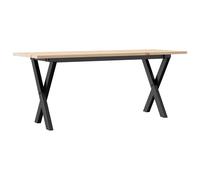 Dining Table Kitchen Table Dinner Table Solid Wood Pine and Cast Iron vidaXL