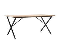 Dining Table Kitchen Table Dinner Table Solid Wood Pine and Cast Iron vidaXL