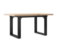 Dining Table Kitchen Table Dinner Table Solid Wood Pine and Cast Iron vidaXL