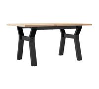 (80 x 50 x 40 cm) vidaXL Dining Table Kitchen Table Dinner Table Solid Wood Pine and Cast Iron