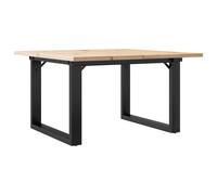 Dining Table Kitchen Table Dinner Table Solid Wood Pine and Cast Iron vidaXL