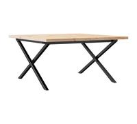 Dining Table Kitchen Table Dinner Table Solid Wood Pine and Cast Iron vidaXL