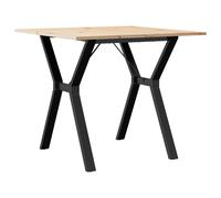 vidaXL Dining Table O-Frame 90x90x75 cm Solid Wood Pine and Steel