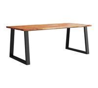 Dining Table Kitchen Table with Live Edge Pub Table Solid Wood Acacia vidaXL