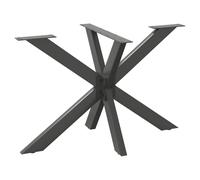 (anthracite, 120 x 68 x (72-73) cm) vidaXL Dining Table Legs Spider Shape Desk Legs Furniture Legs 2 pcs Steel