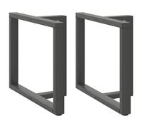 Dining table legs T-shaped 100x35x72-73cm Anthracite powder-coated steel 2pc set
