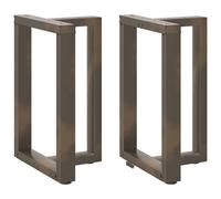Dining Table Legs T-Shaped 2 pcs Black 50x35x(72-73) cm Steel