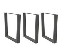 (anthracite, 90 x (72-73.3) cm/2 pcs) vidaXL Dining Table Legs V-Shape Desk Legs Kitchen Furniture Leg 3 pcs Steel