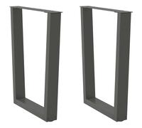 (anthracite, 70 x (72-73.3) cm/3 pcs) vidaXL Dining Table Legs V-Shape Desk Legs Kitchen Furniture Leg 3 pcs Steel