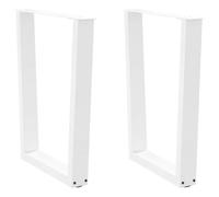 vidaXL Dining Table Legs V-Shape 2 pcs White 60x(72-73.3) cm Steel