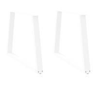 Dining Table Legs V-Shape White 90x(72-73.3)cm PowderCoated Steel incl screws M5
