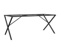 vidaXL Dining Table Legs X-Frame Desk Legs DIY Metal Furniture Legs Steel