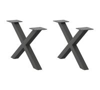 Dining Table Legs X-Shaped Desk Legs Kitchen Metal Furniture Legs Steel vidaXL