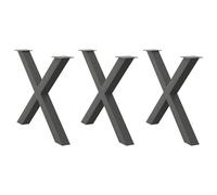 Dining Table Legs X-Shaped Desk Legs Kitchen Metal Furniture Legs Steel vidaXL