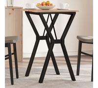 Dining Table Legs Y-Frame Black Powder-Coated Steel Heavy-Duty Matte 50x40x73 cm