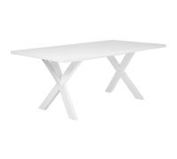 Beliani Dining Table LISALA White 180 cm 100 cm, White