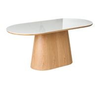 Beliani Dining Table Lockhart Light Ash Wood 180 Cm 90 Cm