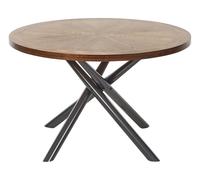 Dining Table LORENZO Brown 120 cm 120 cm Wood