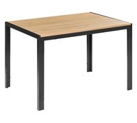 Dining Table MANN Black/ Light Brown 120 cm 70 cm