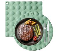 Dining Table Mats - Silicone Heat-Proof Placemat - Washable Place Mats for Party - for Home Hotel Restaurant Apartment Rental Bakeries Cafe