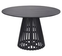 Dining Table MESILLA Black 120 cm 120 cm Acacia Wood