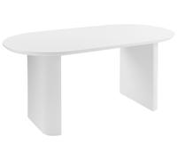 Beliani Dining Table Moberly White 180 Cm 90 Cm