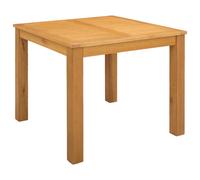 vidaXL Dining Table 90 x 90 x 75 cm Solid Oak Wood Natural Square