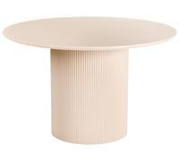 Beliani Dining Table Newell Light Beige 120 Cm 120 Cm