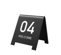 Dining table number plate, Acrylic Table Numbers Double Sided Multicolor 1-50 for Events(Black-6cm,16-20)